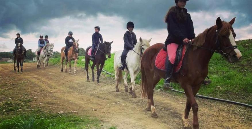 Horseback Riding in the Green Countryside of Lythrodontas